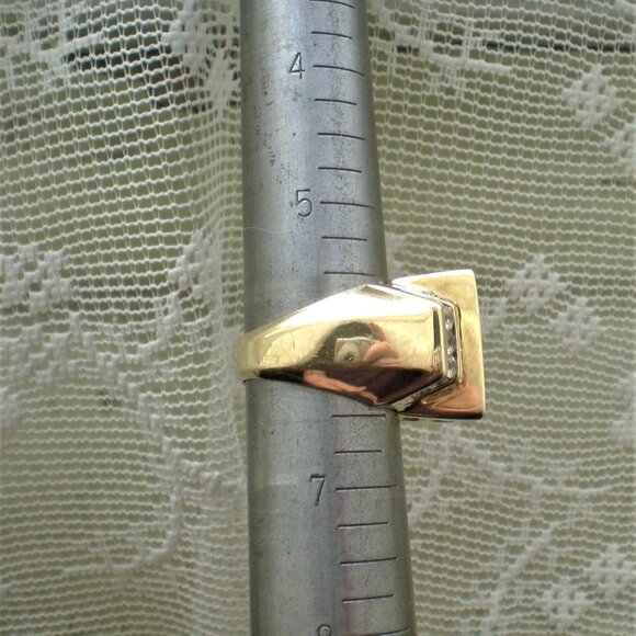 Laura Ramsey 14K Yellow Gold Yellow Imperial Topaz White Sapphire Cocktail Ring - Picture 9 of 9